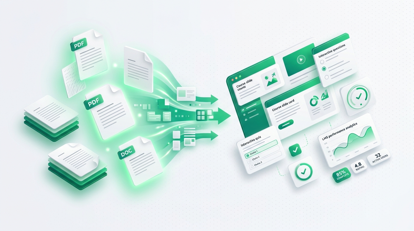 DocScorm PDF to SCORM and SCORM to Doc compilation architecture